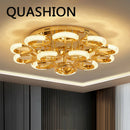 Axya Luxury Golden Ring Chandelier for Modern Home Decor