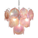 Axyaa Modern Stained Glass Chandelier: Luxury Interior Hanging Lamp for Dining Room, Foyer, Kitchen Island