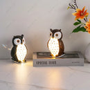 Axyaa LED Owl Resin Desk Lamp for Children - Home Decor Bird Ornament