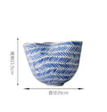 Axyaa Blue & White Ceramic Art Vase for Desktop Flower Arrangement and Hydroponic Plant Display