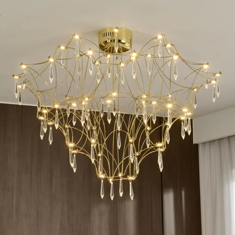 Axyaa Modern LED Crystal Star Lamp for Living Room Villa