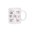 Axyaa Kawaii Panda Bear Mocha Cat Christmas Mug Mugs Set Original Drinkware