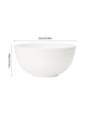 Axyaa White Grain Bowl Set - Reusable Plastic Dinner Bowls for Food, Dessert, Camping