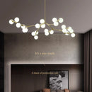 Axyaa Modern Glass Ball Molecular LED Ceiling Chandelier for Home Lighting