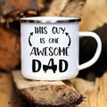 Axyaa Classic Print Enamel Coffee Cup - Funny Father's Day Gift Mug