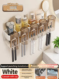 Axyaa 3-in-1 Bathroom Organizer: Toothbrush, Toothpaste, Electric Brush Holder Shelf Rack