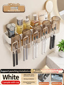 Axyaa 3-in-1 Bathroom Organizer: Toothbrush, Toothpaste, Electric Brush Holder Shelf Rack