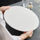 Axya Ceramic Meteor Shower Plate Set • Pure White Restaurant Tableware
