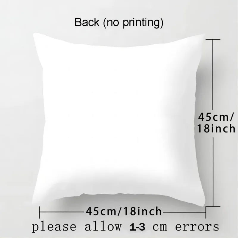 Axyaa Manga Anime Cute Expression Woman Face Pillow Cover 45x45cm Home Decor