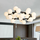 Axyaa Glass Chandelier Pendant Light for Living Room Kitchen Bar Decor