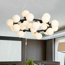 Axyaa Glass G9 Chandeliers Elegant Pendant Light for Living Room Kitchen Bar Decor
