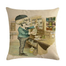 Axyaa Halloween Skull Linen Pillowcase 45*45cm