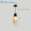 Axyaa Glass & Metal Pendant Light: Adjustable Vintage Ceiling Fixture