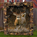 Axyaa Vintage Elk Flannel Throw Blanket - Cozy All-Season Gift for Home & Travel