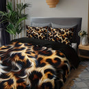 Axyaa Leopard Print Duvet Cover Set: Fashionable All-Season Comfort for Home Décor