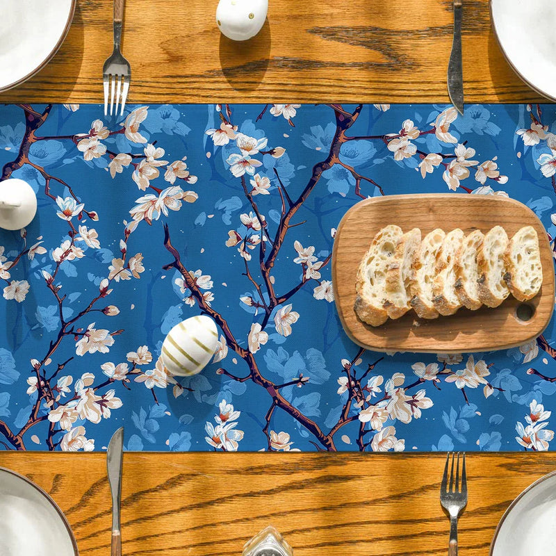 Axyaa Floral Vase Table Runner: Elegant Dining Room Decor & Holiday Party Essential