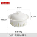 Axyaa Insulated Ceramic Griddle Dish Plate with Cover for Candle Heating