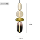 Modern LED Glass Pendant Light Chandelier for Stairs, Bedroom, Kitchen - Axyaa