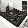 Axyaa Moonlit Flowers Draining Mat: Absorbent, Antiskid, Quick Dry and Super Draining