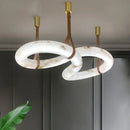 Axyaa Marble Pendant Light: Modern Minimalist Nordic Design Chandelier for Villa Decoration