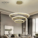 Axyaa Modern Luxury Gold Ring LED Pendant Lamp for Living Dining Bedroom Kitchen