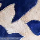 Axyaa Klein Blue Peace Dove Cowhide Pillow - Handmade Luxury Sofa Cushion