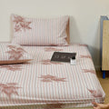 Axyaa Cotton Fitted Sheet, Fashion Stripe Design, Skin-Friendly, 180*200*30cm