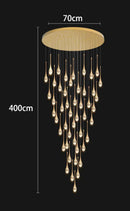 Axyaa Modern Crystal Chandeliers LED Ceiling Lamp for Living Room