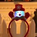 Axyaa LED Santa Claus Headband Xmas Snowman Hair Hoop - Holiday Party Accessories