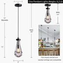 Axyaa Luxury Crystal Raindrop Pendant Light Kitchen Island Brushed Nickel Lighting