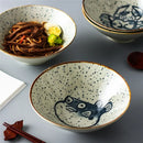 Axya Ceramic Noodle Soup and Dessert Bowl Set - Retro Korean Tableware