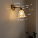 Axyaa Retro LED Wall Light Glass Copper Applique Da Parete