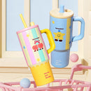 Axyaa 710ML Stainless Steel Insulated Thermos Bottle Straw Tumbler