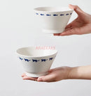 Axyaa Ceramic Rice Bowls Set for Couples - Elegant Tableware and Housewarming Gifts
