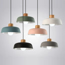 Axya Nordic Wood Aluminum Pendant Lights, Modern Hanging Lamps, Kitchen Living Room Chandelier Lighting