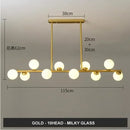 Axyaa Glass Ball Chandelier Suspension for Dining Room, Kitchen, Office - Modern Design