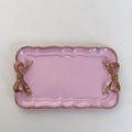 Axyaa Vintage White Bow Tie Ceramic Tray for Kitchen and Living Room