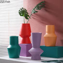 Axyaa Minimalist Ceramic Vase for Flowers and Desk Decoration