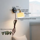 Axyaa Ceramic LED Wall Lamp with Rotate Up Down Feature and Pull Chain Switch