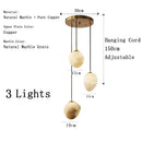 Axyaa Natural Marble Bedroom Chandelier - Designer Spanish Lighting for Restaurant, Hotel & Home