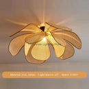 Axyaa Petals Wicker Chandelier Pendant Light - Japan Style for Living Room Dining Bar
