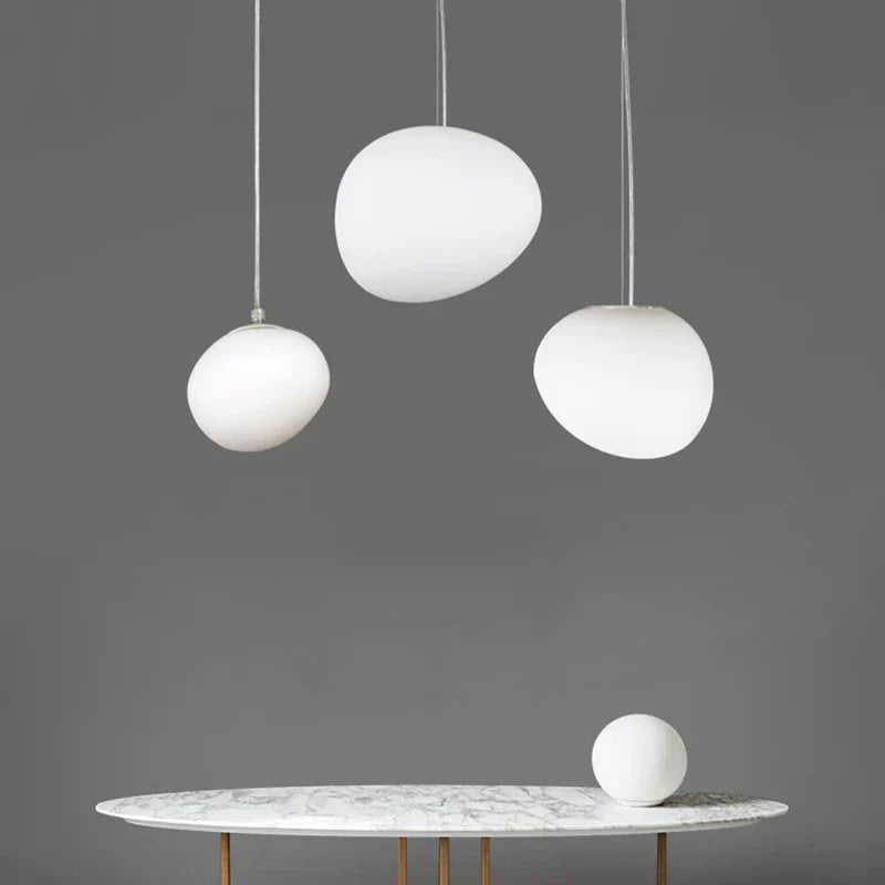 Axyaa Glass Ball LED Pendant Light for Modern Living Room, Bedroom, Kitchen, and Dining Area