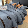 Axyaa Class A Thickened Fleece Sofa Blanket - Multi-functional Coral Fleece