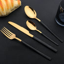 Axyaa Stainless Steel Dinnerware Set - Knife Fork Spoon Flatware Tableware