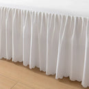 Axyaa Solid Color Bed Skirt with Elastic Band, Queen/King Size, Brushed Fabric