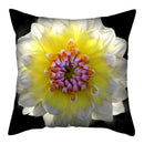 Axyaa Flower Printed Pillow Case - Decorative Polyester Cushion Cover - 45x45cm