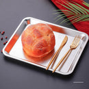 Axyaa Stainless Steel Shallow Serving Tray for Baking, Steaming, and BBQ