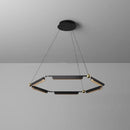 Axyaa Aluminum Chandelier: Modern Minimalist Designer Lighting Fixture for Dining & Living Room