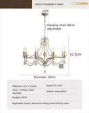 Axyaa Antique Silver Crystal Chandelier: Vintage Lighting for Living & Dining Rooms