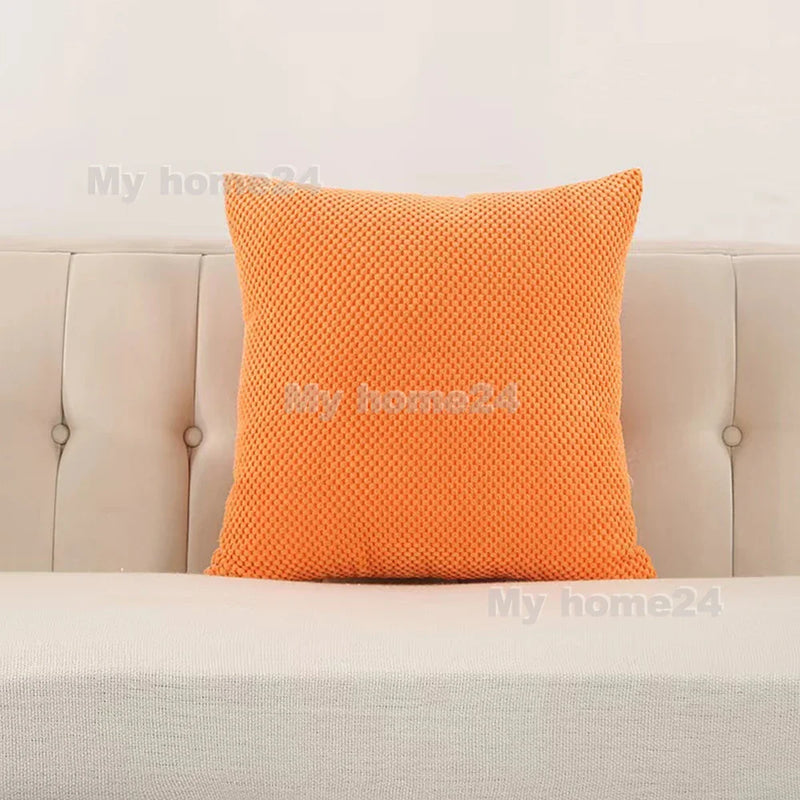 Velvet Plush Pillowcase by Axyaa - White Pink Fluffy Soft Throw Pillow Cover